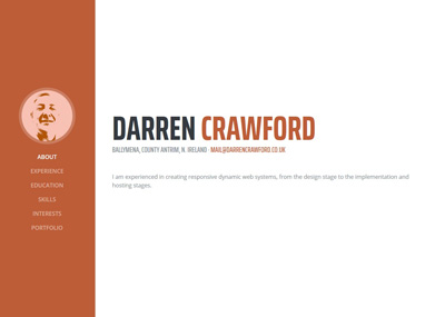 Darren Crawford website screenshot